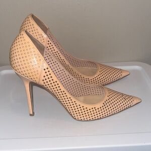 Jimmy Choo Perforated Nude Heels